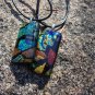 Dichroic Glass Orange Pendant