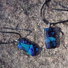 Dichroic Glass Blue Pendant