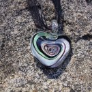 Black Glass Heart Necklace