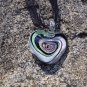 Black Glass Heart Necklace