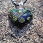 Orange Dichroic Glass Hearts