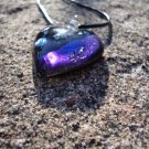 Purple Dichroic Glass Heart