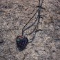 Purple Dichroic Glass Heart