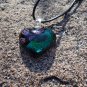 Green Dichroic Glass Heart