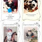 4 Designs by Madonna Cloth Cat Dog Doll Rabbit 4 Patterns Unused Uncut