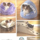 3906 Small Dog Puppy Cat Pet Bed Ramp Sewing Pattern UNCUT