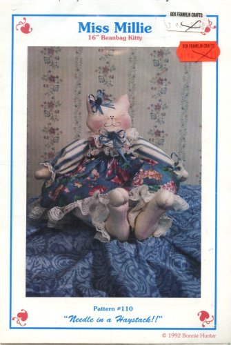 Miss Millie 16" Beanbag Kitty Cat Soft Doll Sewing Pattern Toys Needle in a Hay