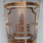 PHILADELPHIA SHOT GLASS CULVER GOLD FROSTED LIBERTY BELL/INDEPENDENCE HALL