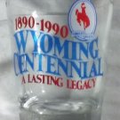 Wyoming Centennial 1990 Shot Glass Shotglasses