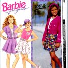 Simplicity 7846 Girls' Top, Jacket or Vest and Barbie Logo  Sewing Pattern
