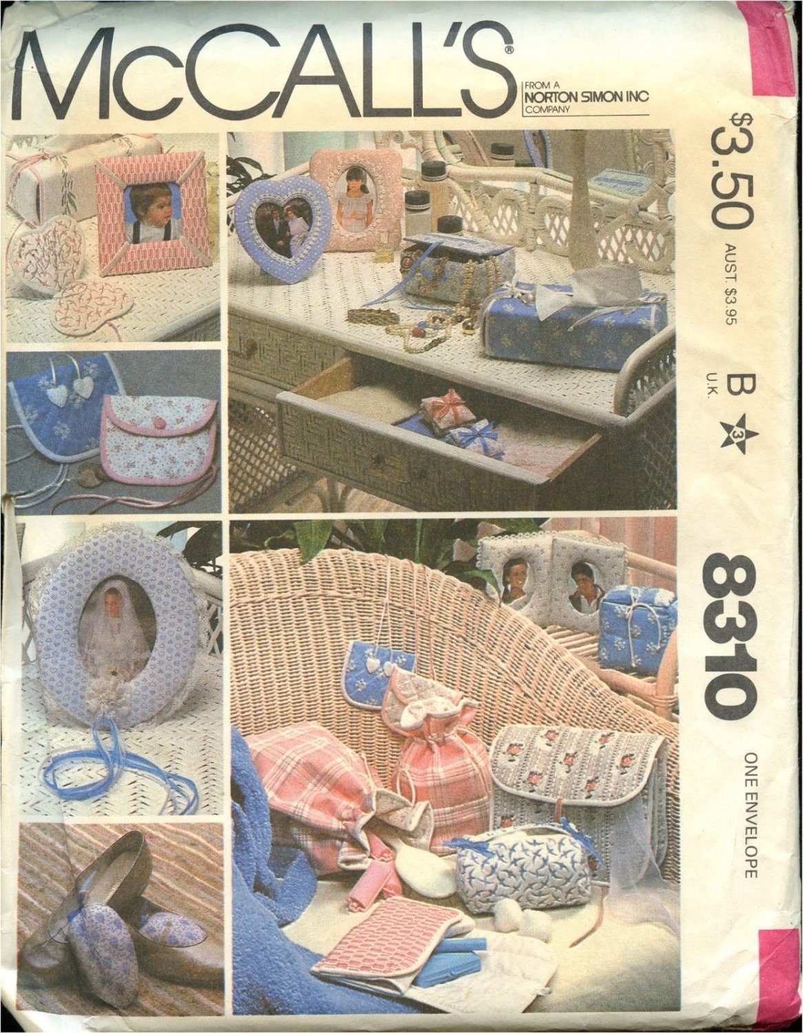 McCall's CRAFT Sewing Pattern #8310 BAZAAR PACKAGE BOX BAG FRAME PURSE UNCUT