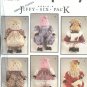SIMPLICITY PATTERN 7360 Stuffed Pig with Christmas Heartland Victorian Clothes