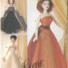 VOGUE 7381 Sewing Pattern ASHTON DRAKE GENE DOLL Clothes 1950 Evening Dresses