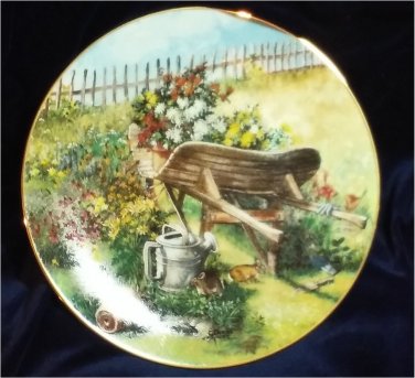 Harvest in the Meadow 4th Issue in Flowers From Grandma's Garden Plate