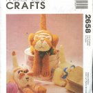 McCalls Craft CRAZY CATS Mother & Kittens Sewing Pattern #2658 Plush Stuffed UC