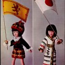 PATONS KNITTING PATTERN 9857 9d to fit 9" Dolls 4ply National Costume Series