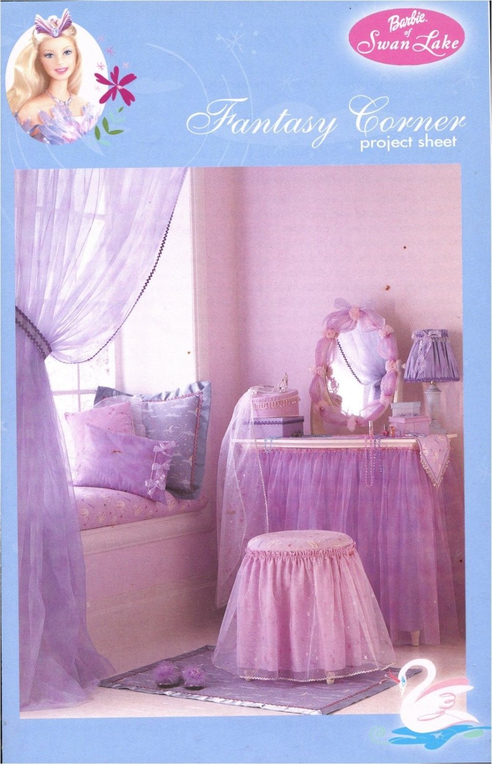 FANTASY CORNER PATTERN FOR A CHILDS ROOM BARBIE OF SWAN LAKE DESIGNS Lot of 11