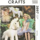McCalls 3897 Fashion Doll Clothes Sew Pattern Pixie Unicorn Horses Pegasus Fairy