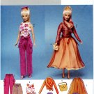 BUTTERICK 3931 Fashion Doll Clothing Pattern 11-1/2 Dolls UNCUT