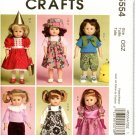 McCalls Pattern, #M5554, Doll Clothes Pattern for 18 inch American Girl Dolls