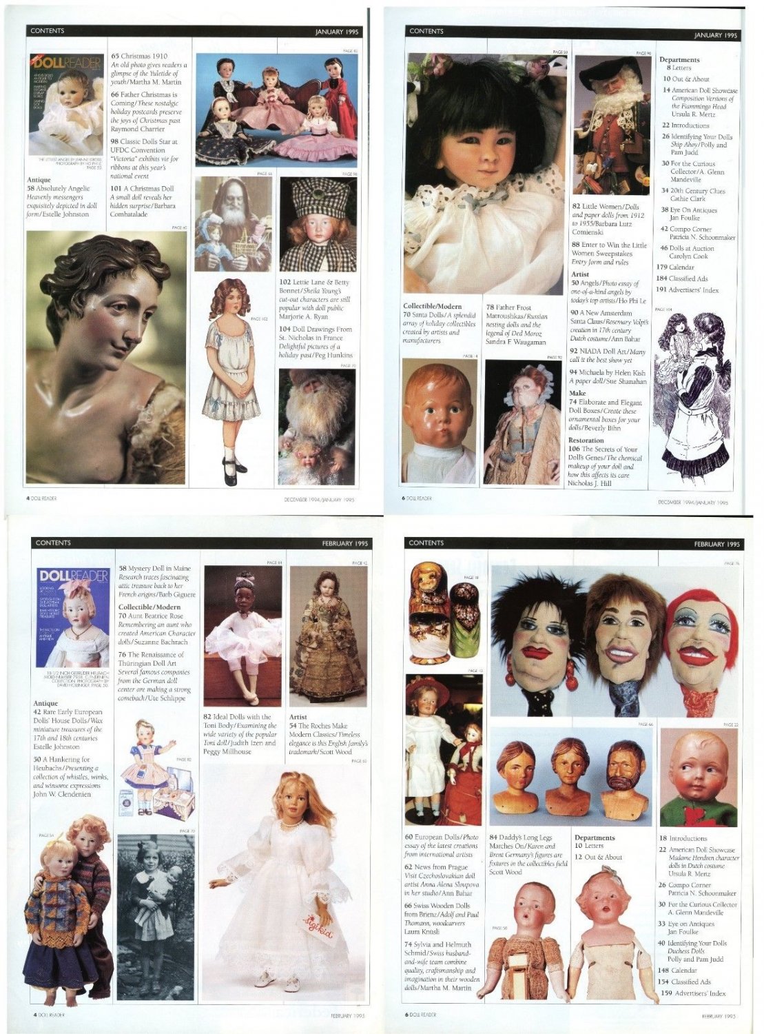 9 DOLL READER MAGAZINES 1994 1996 Alexander Middleton Barbie Sasha