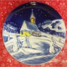 GERMANY RAISED & HAND PAINTED 9.5" WALL PLATE PEACEFUL CHRISTMAS SILENT NIGHT