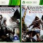 Xbox 360 Assassin's Creed 2 Volumes AC III and AC IV Black Flag