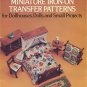 Miniature Iron-on Dollhouse pattern & Playscale Doll Townhouse Planbook Building