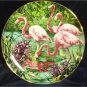 Rosy Flamingos Porcelain Plate Collectible Royal Cornwall Exotic Birds Tropique