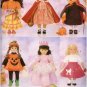 Doll Costumes Gypsy Princess Witch Red Riding Hood Butterick Sewing Pattern 5661