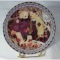 4 TEDDY TOMPKINS Collectible Bears ENESCO Plates WINTER Christmas LOT 1997