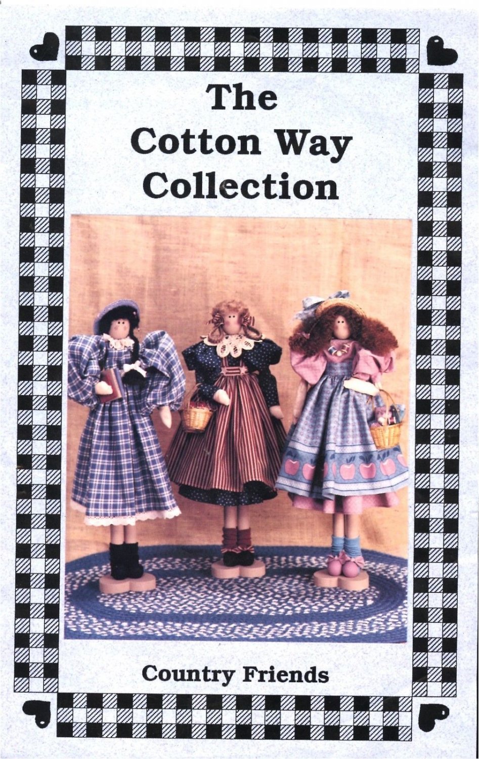 THE COTTON WAY Country Friends Dowel Doll PATTERN 24" Dolls Long