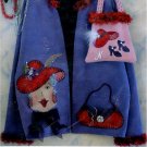 Caught Up In Stitches Nellie in Red Shirt and Wool Felt Purse Pattern KS-246