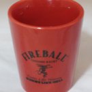 Red Ceramic Fireball Demon Souvenir Shot Glass Shotglass Letter I