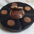 Vintage Merle Norman Cosmetics Canada Coin Ceramic Ashtray Lighter Unusual Rare