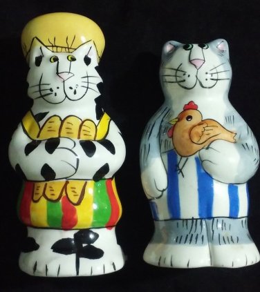 Salt Pepper Shakers Catzilla cat zilla Cats #2