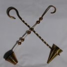 2 Vintage solid brass 8''candle snuffers Used Show Wear