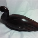 Wood Carved Primitive Duck Goose Figurine 9 inches long Elegant
