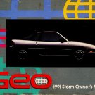 1991 Chevrolet Geo Storm - OWNERS MANUAL