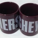 HERSHEY'S Chocolate Brown Coffee Mugs Classic Logo Ceramic Galerie Mug Lot of 2