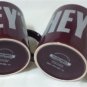 HERSHEY'S Chocolate Brown Coffee Mugs Classic Logo Ceramic Galerie Mug Lot of 2