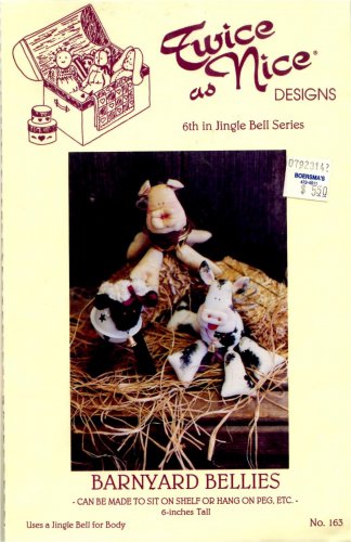 Barnyard Bellies Twice As Nice 6" Cow Pig Lamb Doll Sewing Pattern