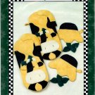 LA Designs Daisy & Mae Flowers & Cow Oven Mitts & Potholders Sewing Pattern YBW