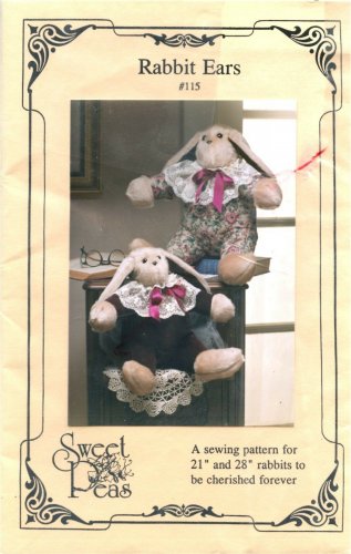 Sweet Peas Rabbit Ears Doll Pattern Sizes 21" and 28"