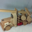 Handmade Wooden Toy Logging Truck Tractor Trailer Semi Log Trucks Oregon