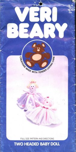 Veri Beary Two Headed Baby Doll Sewing Pattern Baby Uncut Full Size Pattern