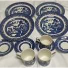 BLUE WILLOW 11 Plates Cups Mugs Saucers Ex.cond! CHURCHILL RUSH SHIPPING!