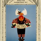 Sawdust and Stitches 26 1/2" Greetings Moose Wood Christmas Pattern