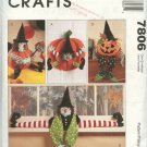 McCall's 7806 Halloween Draft Blocker Wall Hanging Centerpieces Pumpkin Witch