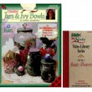 Plaid One Stroke Creative Jars & Ivy Bowls Book & VHS Basic Flowers Vol 1 Sealed